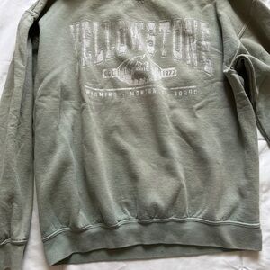 Yellowstone Graphic Crewneck Sweatshirt - Sage Green